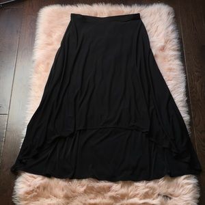 NWT Chico’s black high low midi skirt | size 1